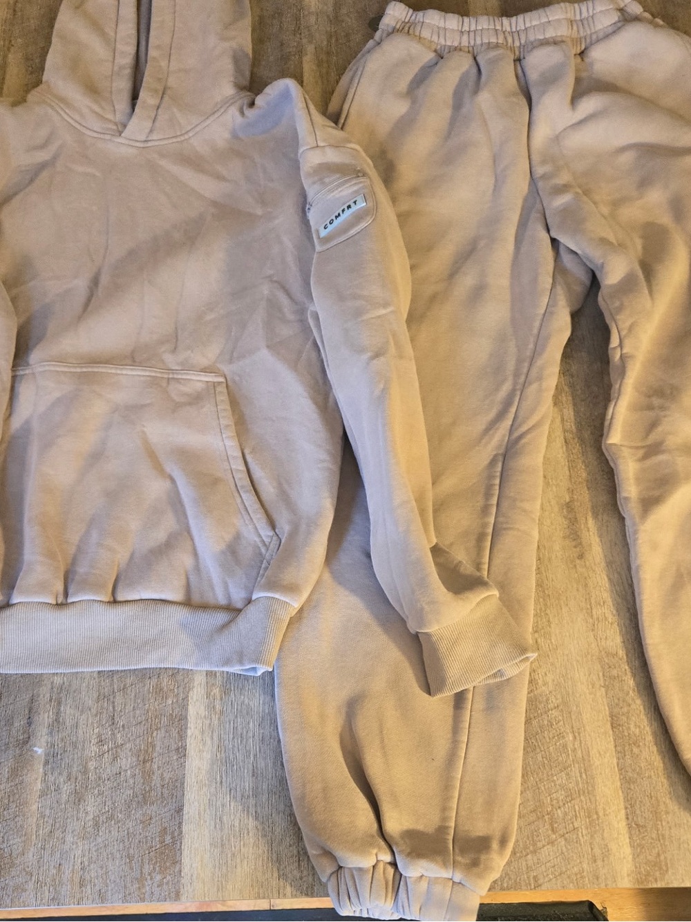 COMFRT unisex Neutral Beige Jogger Sweatpants - Cozy Everyday Bottoms
